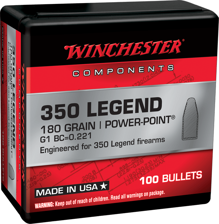 Winchester Ammo Winchester Ammo Centerfire Rifle, Win Wb350p180x Bul 350 180 Pp 100/10 Reloading