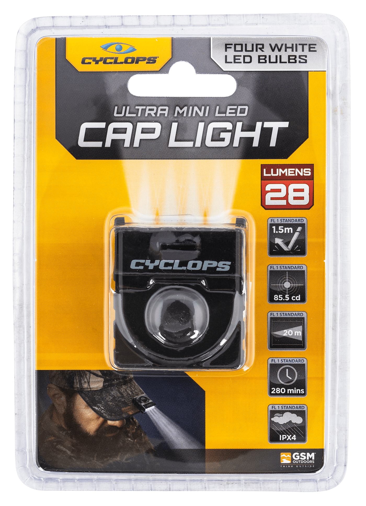 Cyclops Cyclops Hat Clip, Cyclp Cyc-hcblk-w   Black Hat Clip White Led Light Accessories