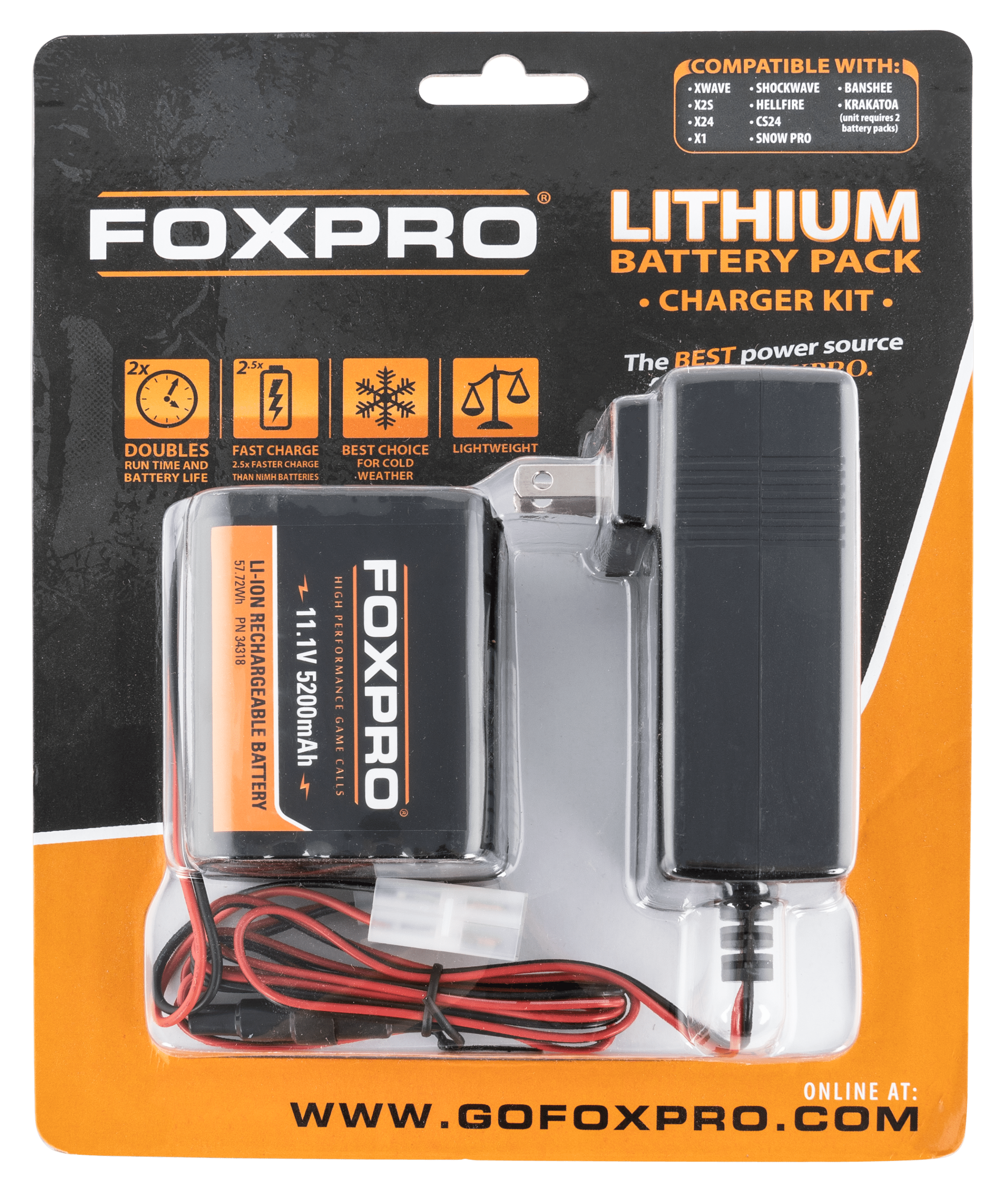 Foxpro Lithium Battery Pack, Foxpro Lith/chg Lithium 10 Cell Fast