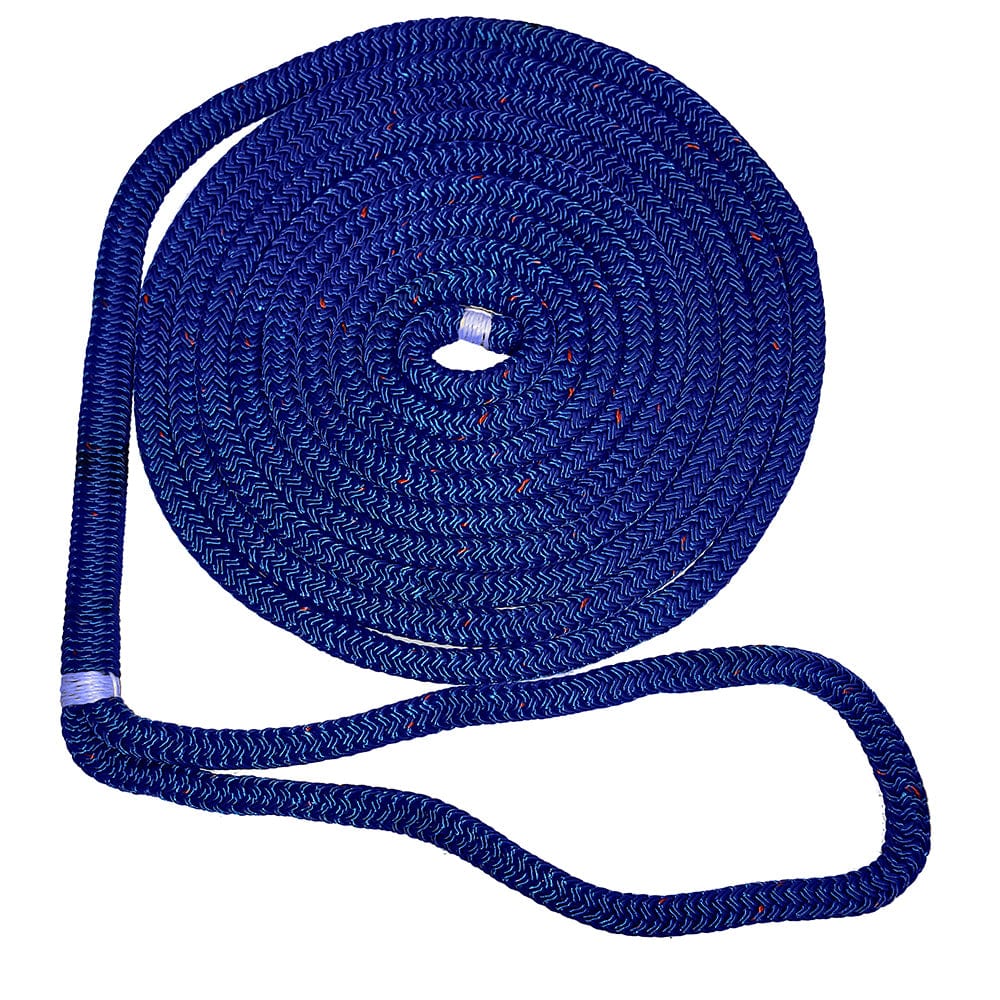 New England Ropes New England Ropes 3/8" X 15' Nylon Double Braid Dock Line - Blue w/Tracer Anchoring & Docking