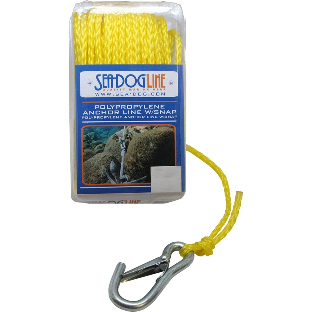 Sea-Dog Sea-Dog Poly Pro Anchor Line w/Snap - 1/4" x 50' - Yellow Anchoring & Docking