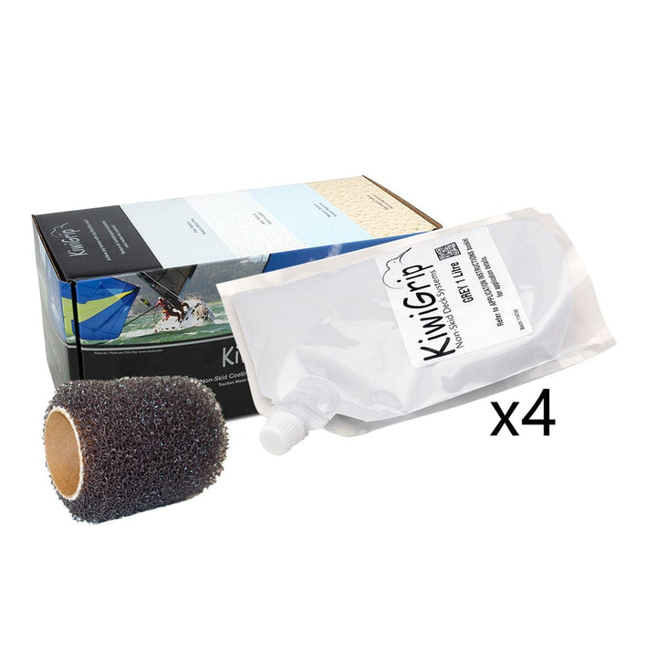 KiwiGrip KiwiGrip 4 - 1 Liter Pouches - Grey w/4" Roller Boat Outfitting