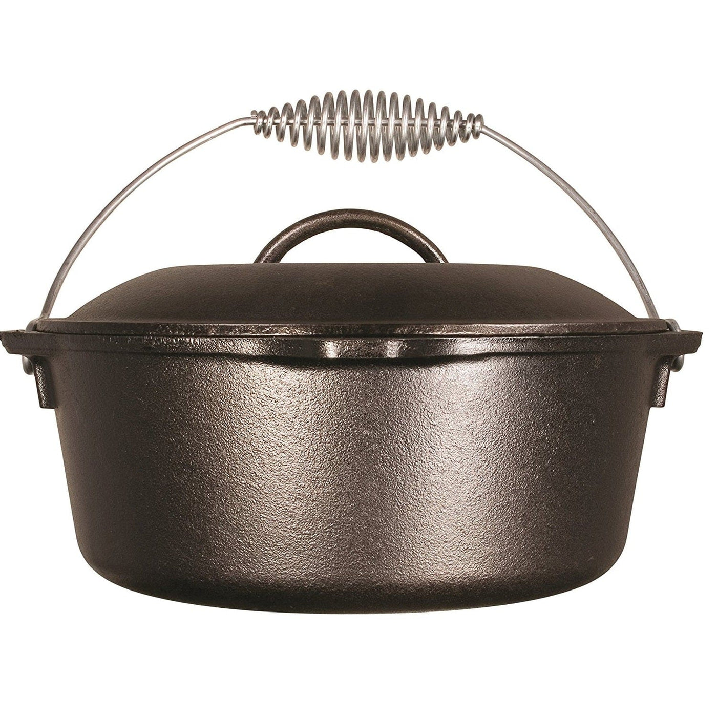 Lodge Cast Iron Lodge 10in Cast Iron Dutch Oven Pre-Seasoned 5-Quart Camping And Outdoor