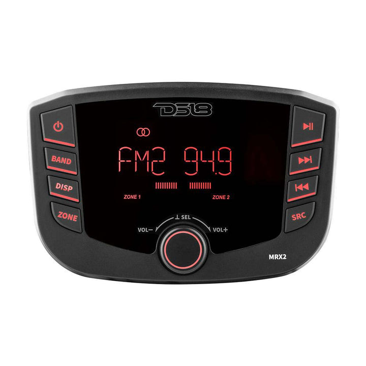 DS18 DS18 MRX2 Marine Stereo w/AM/FM/BT- 2 Zone Entertainment