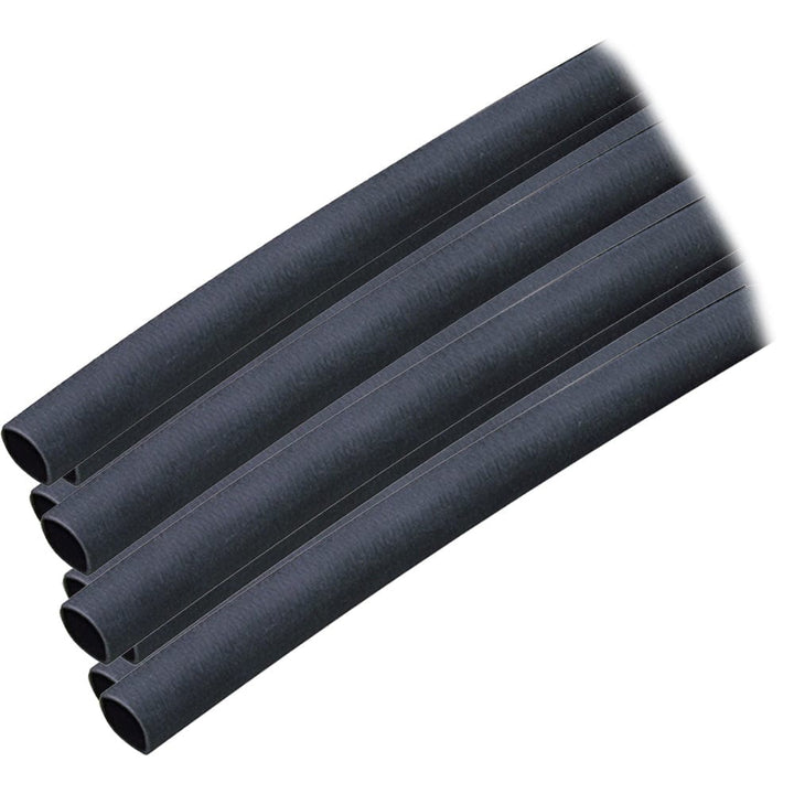 Ancor Ancor Adhesive Lined Heat Shrink Tubing (ALT) - 1/4" x 6" - 10-Pack - Black Electrical