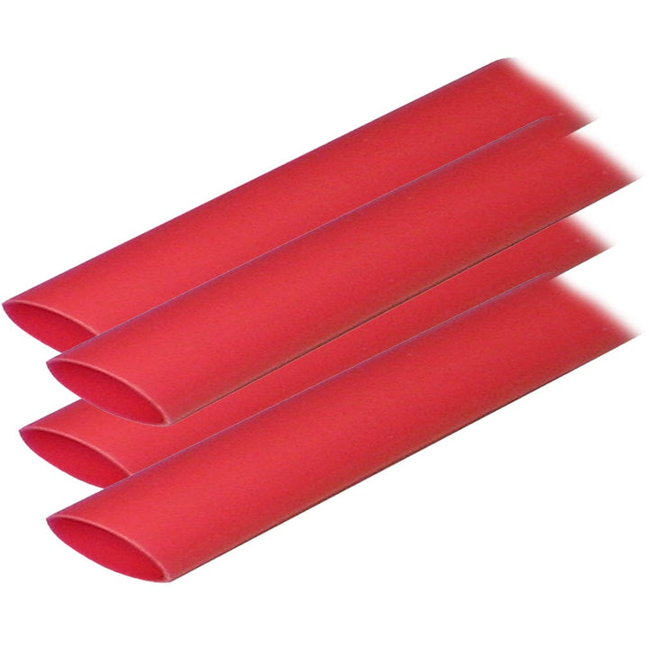 Ancor Ancor Adhesive Lined Heat Shrink Tubing (ALT) - 3/4" x 12" - 4-Pack - Red Electrical