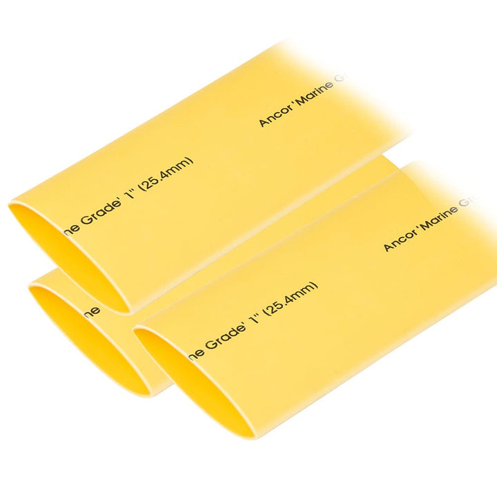 Ancor Ancor Heat Shrink Tubing 1" x 12" - Yellow - 3 Pieces Electrical