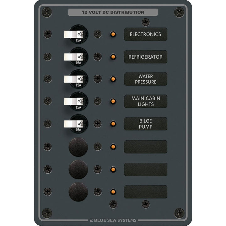 Blue Sea Blue Sea 8023 DC 8 Position Circuit Breaker - White Switches Electrical