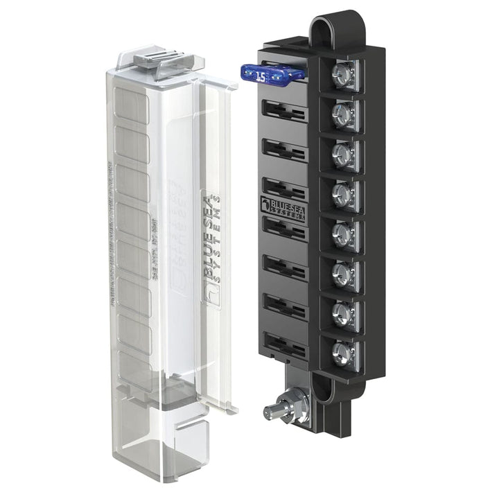 Blue Sea Systems Blue Sea 5046 ST Blade Compact Fuse Blocks - 8 Circuits w/Cover Electrical