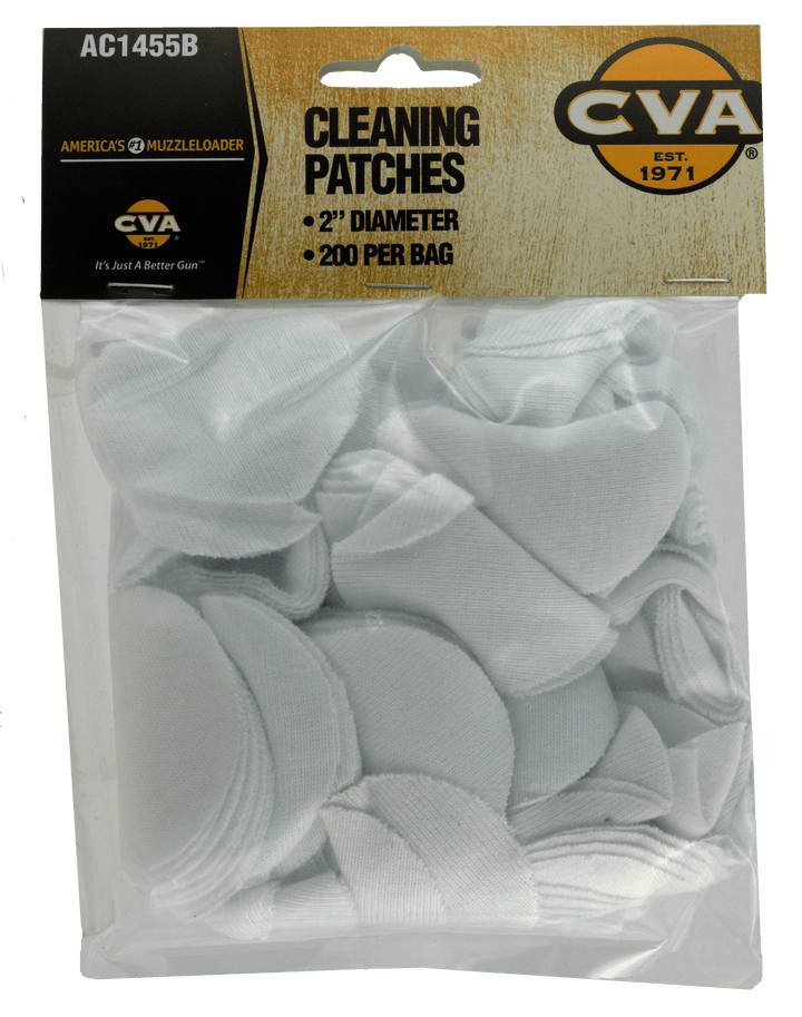 CVA Cva Cleaning Patches, Cva Ac1455b 2in Cleaning Patches 200 Gun Care