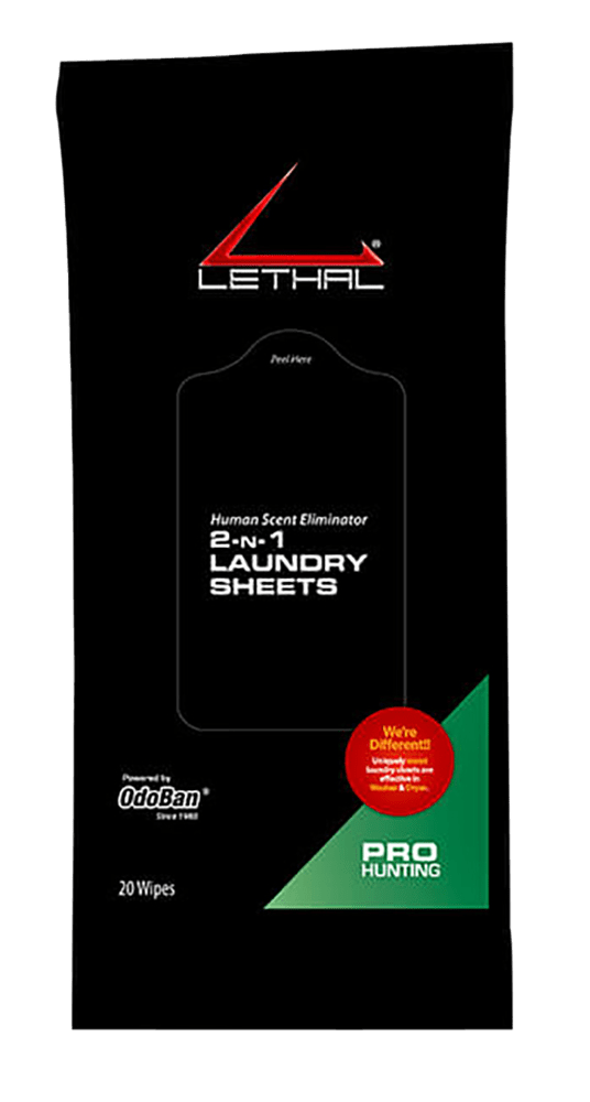 CLEAN CONTROL/LETHAL PROD Clean Control/lethal Prod 2-n-1, Lethal 9685d6720w 2-n-1 Laundry Sheets 20pk Hunting