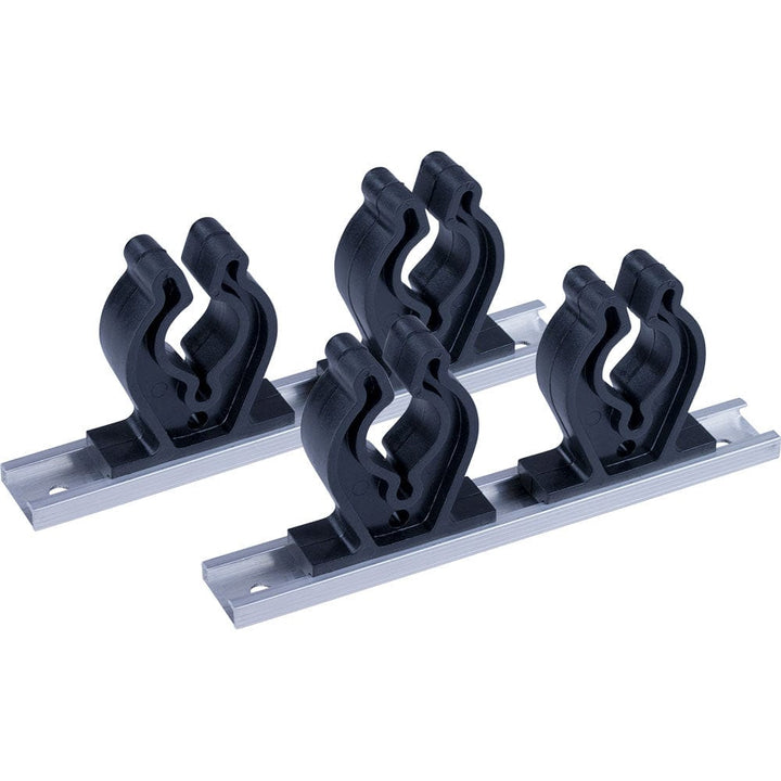 Sea-Dog Sea-Dog Track Rod Holder - 7" Tracks - 4 Rod Clips Hunting & Fishing