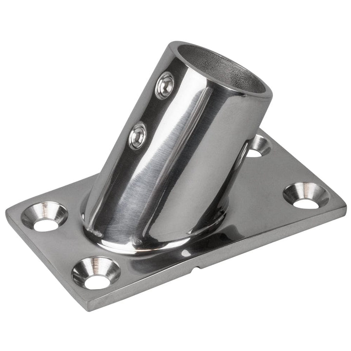 Sea-Dog Sea-Dog Rail Base Fitting Rectangular Base 60° 316 Stainless Steel - 1-7/8" x 3-1/4" - 1" OD Marine Hardware