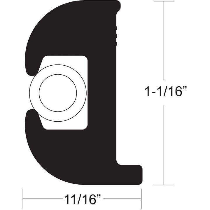 TACO Marine TACO Flex Vinyl Rub Rail Kit - Black w/White Insert - 50&