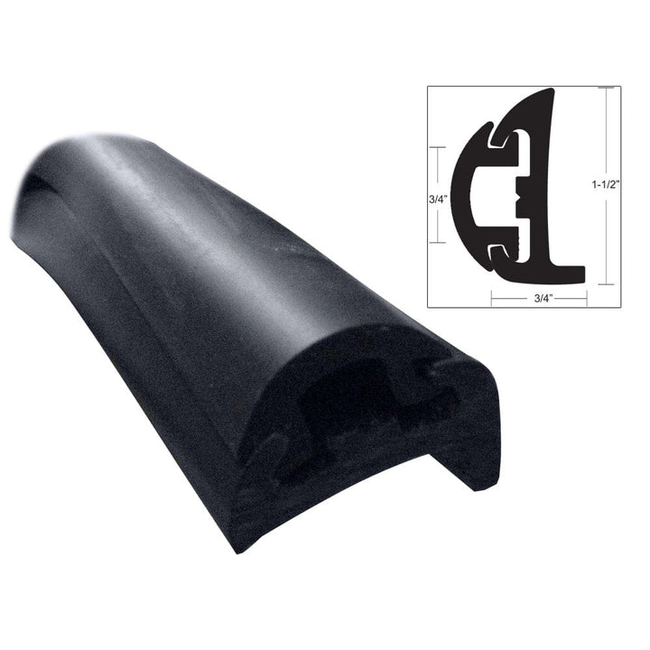 TACO Marine TACO Semi-Rigid Rub Rail Kit - Black w/Black Insert - 50&