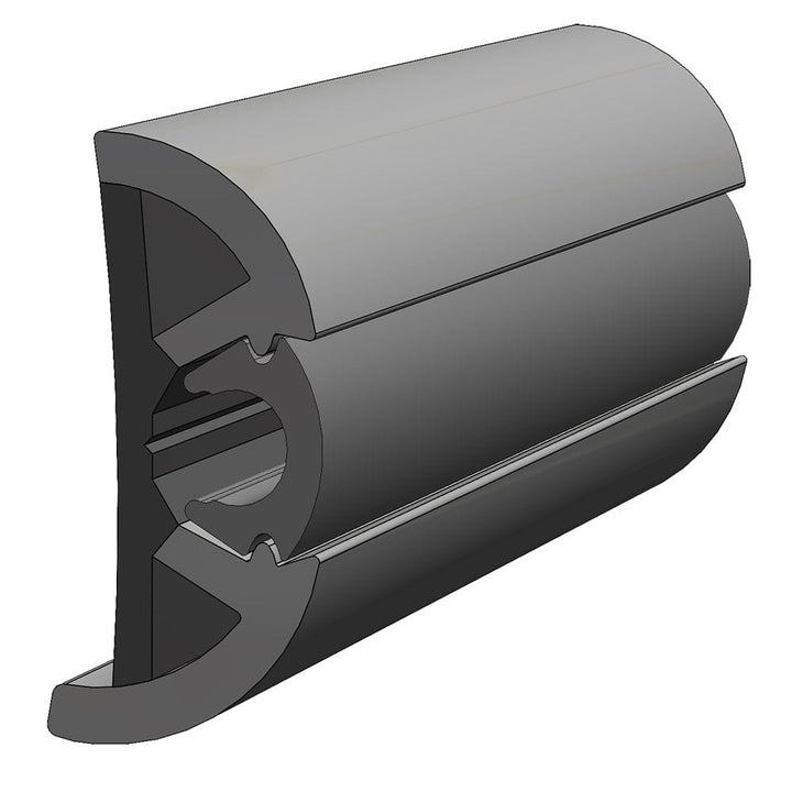 TACO Marine TACO SuproFlex Rub Rail Kit Gray w/Gray Insert - 2"H x 1.2"W x 80&