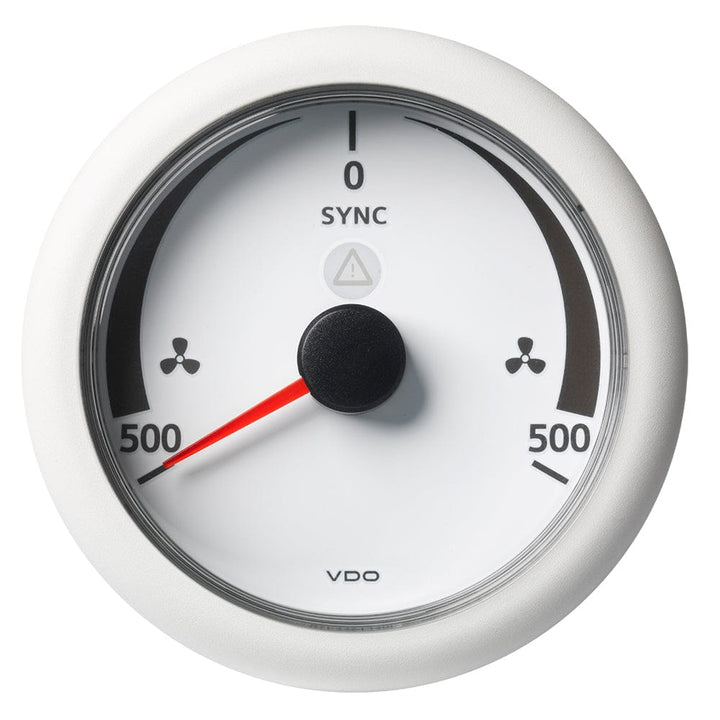 Veratron Veratron 3-3/8" (85MM) ViewLine Synchronizer -500/+500 RPM - 8 to 32V - White Dial & Bezel Marine Navigation & Instruments