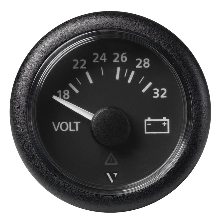 Veratron Veratron 52mm (2-1/16") Viewline Voltmeter 18-32V - Black Dial & Bezel Marine Navigation & Instruments