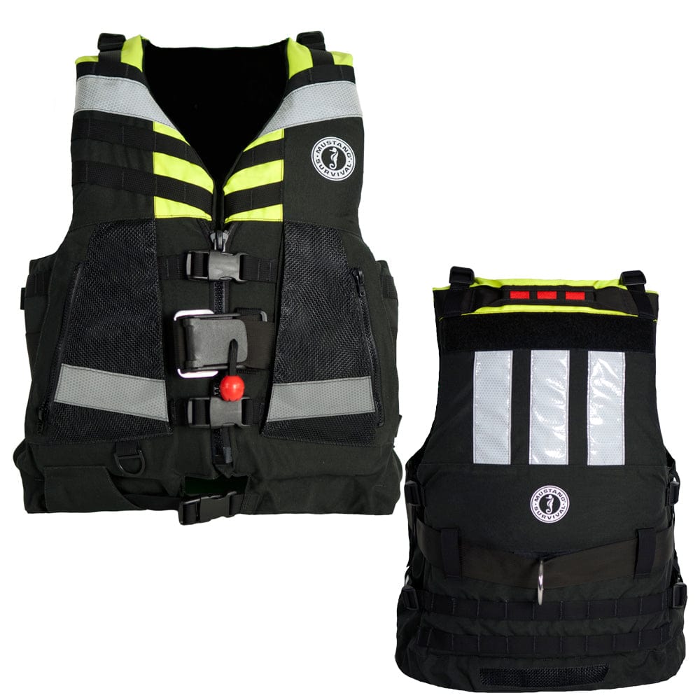 Mustang Survival Mustang Swift Water Rescue Vest - Fluorescent Yellow Green Black - Universal Marine Safety