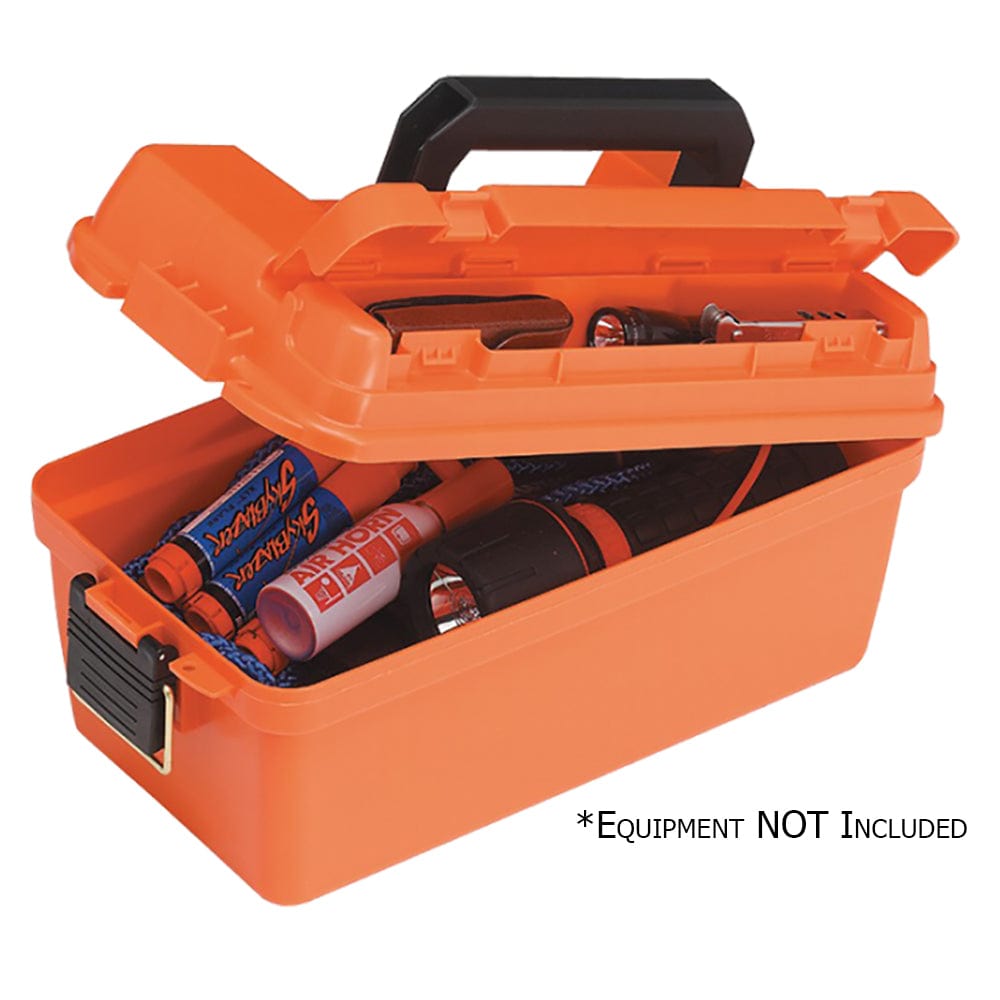 Plano Plano Small Shallow Emergency Dry Storage Supply Box - Orange Marine Safety