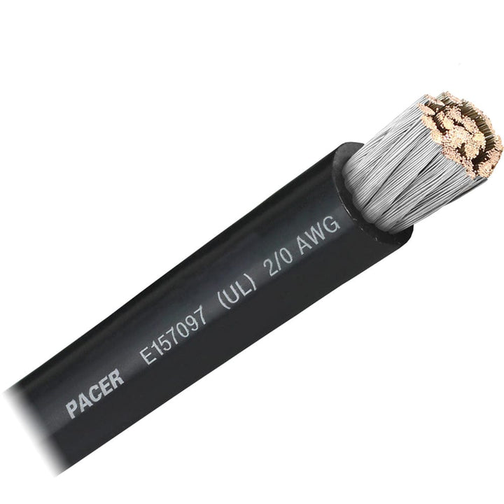 Pacer Group Pacer Black 2/0 AWG Battery Cable - Sold By The Foot Electrical