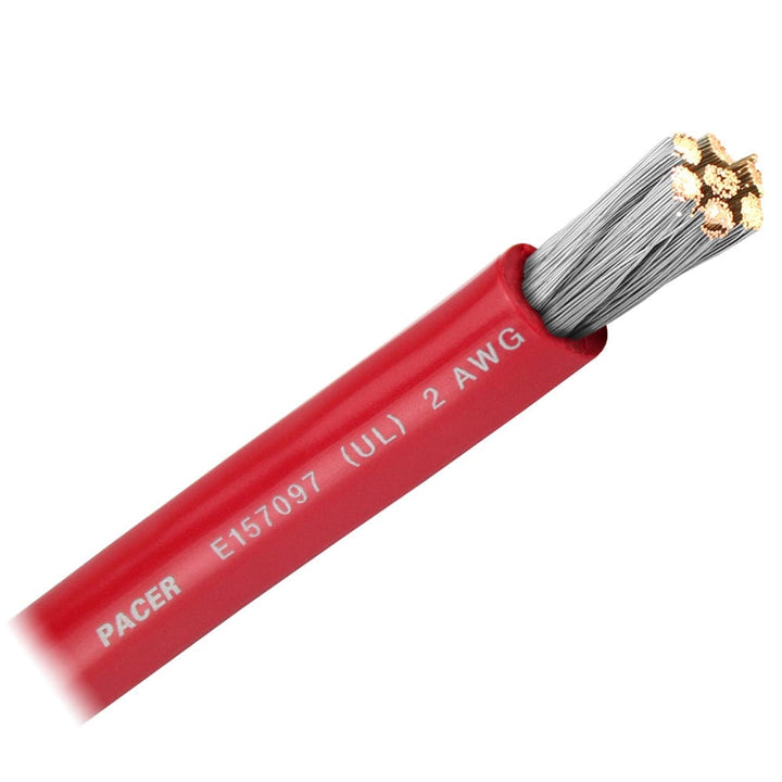Pacer Group Pacer Red 2 AWG Battery Cable - Sold By The Foot Electrical