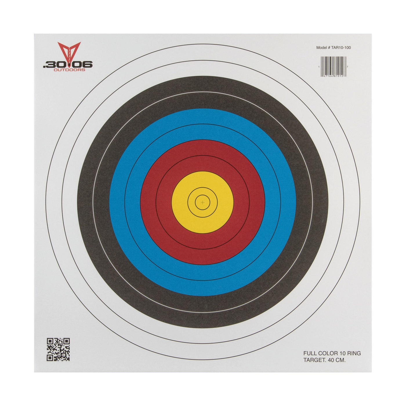 .30-06 Outdoors .30-06 10 Ring Paper Target 100 Count Shooting