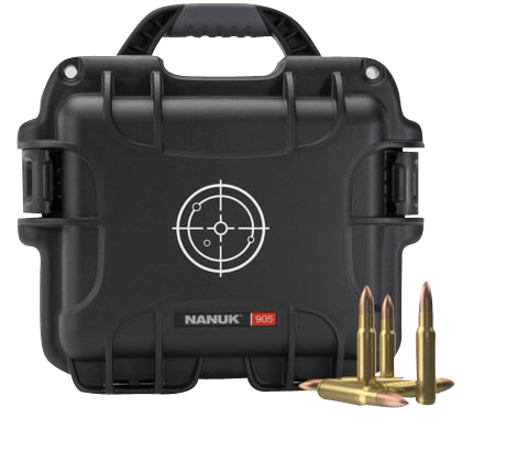 NANUK (PLASTICASE INC) Nanuk (plasticase Inc) 905, Nanuk 905ammo1 Nanuk Cs 905 W/wht Trget Logo Blk Shooting