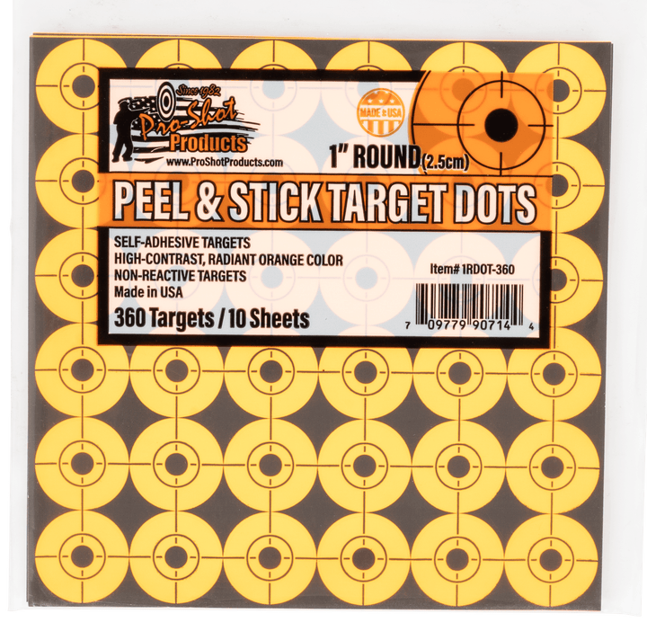 Pro-Shot Pro-shot Peel & Stick, Proshot 1rdot-360 1" Org Peel Trg Dots Shooting
