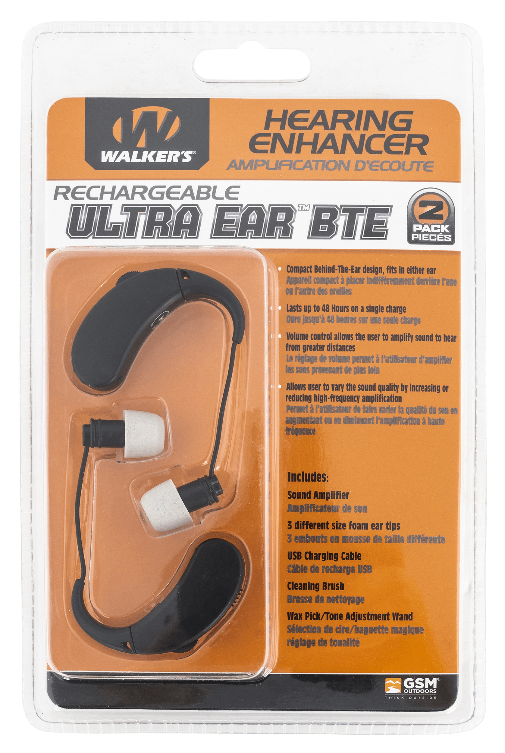 Walkers Game Ear Ultra Ear, Wlkr Gwprchue2pk Rechargeable Ultra Ear