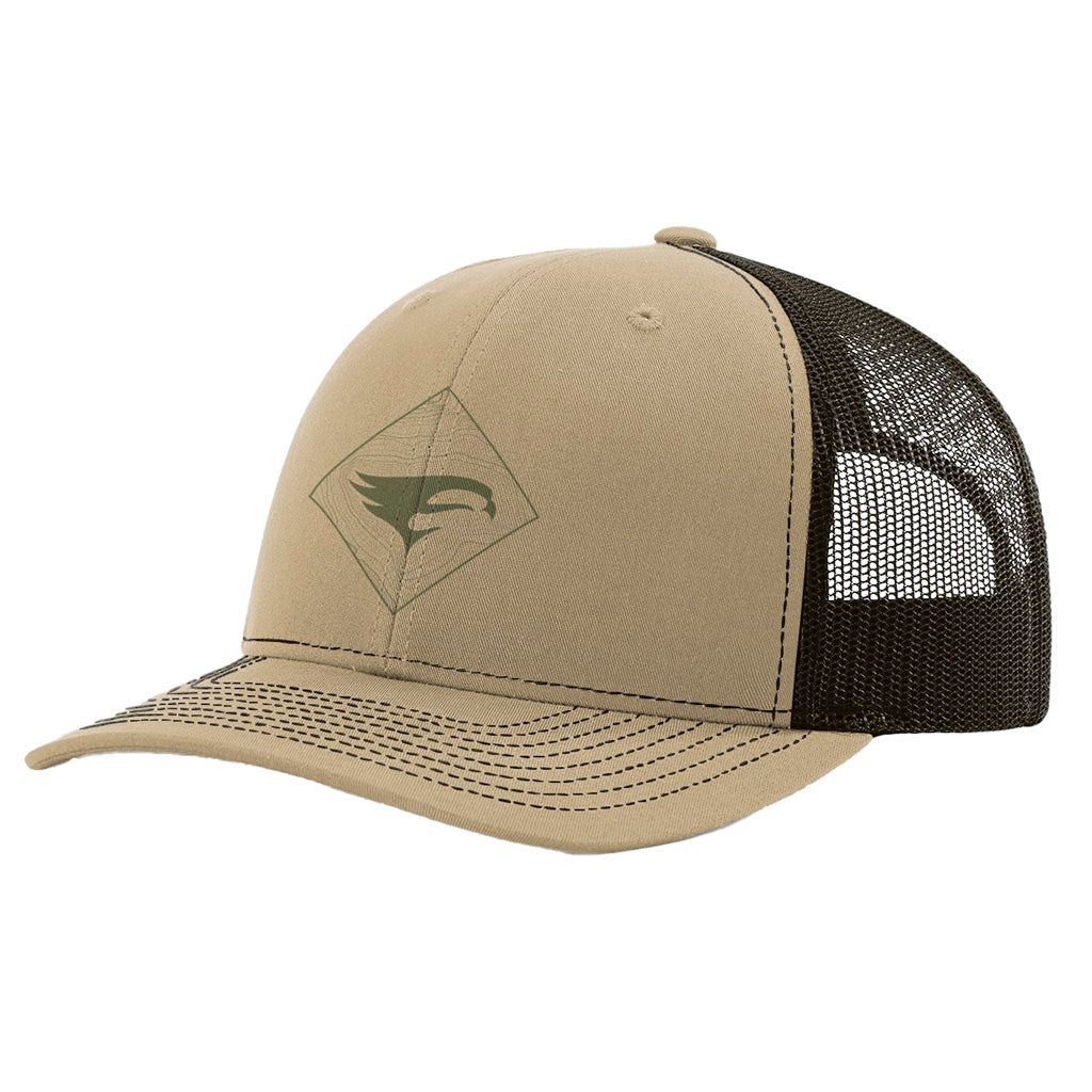 Elevation Hunt Topo Hat Khaki/coffee
