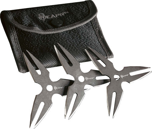 Reapr 3-piece Chuk Stars Set - W/belt Holster 1.75"