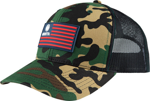 Beretta Cap Stryker Trucker - Rect Patch Mesh Camo/black