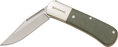 Browning Knife Folding Steam - Bank 2.5" Blade Olive Nailnick