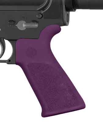 Hogue Ar-15 Beavertail Grip - No Finger Grooves Purple