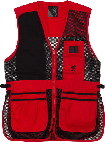 Browning Mesh Shooting Vest - R-hand 3xl Black/red Trim