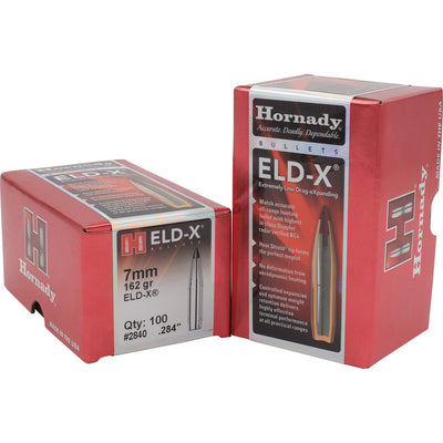 Hornady Eld-x Bullets 7mm .284 162 Gr. Eld-x 100 Box