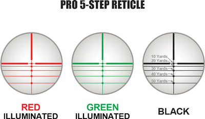 Utg Crossbow Scope 4x32 1" Pro - 5-step Rgb Reticle Qd Rings