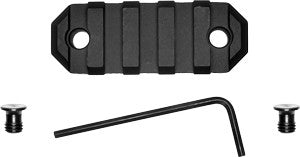 Grovtec Rail Section Keymod - 2.2" 5 Slot Aluminum Black