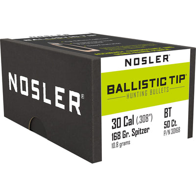 Nosler Ballistic Tip Hunting Bullets .30 Cal. 168 Gr. Spitzer Point 50 Pk.