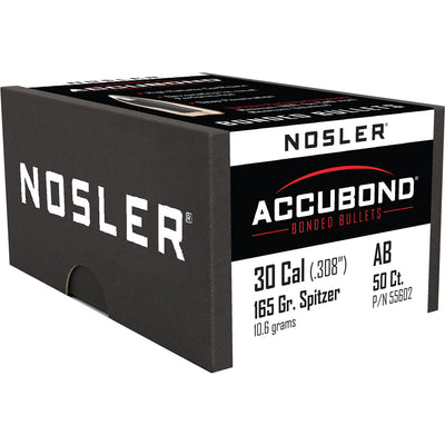Nosler Accubond Bullets .30 Cal. 165 Gr. Spitzer Point 50 Pk.