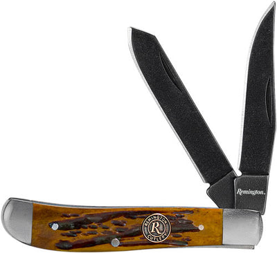 Remington Cutlery Back Woods - 3.5" Trapper Bone/s-washed