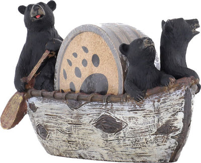 Rivers Edge Bears In A Boat - Coaster Set 4-piece