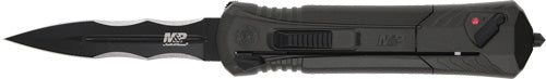 S&w Knife M&p Otf 3.5" Aus-8 - Blade Tip Down Carry W/safety