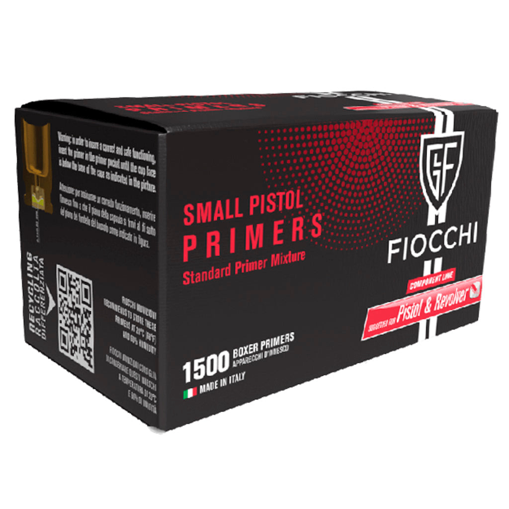 Fiocchi Small Pistol Primers 1500 Rd.