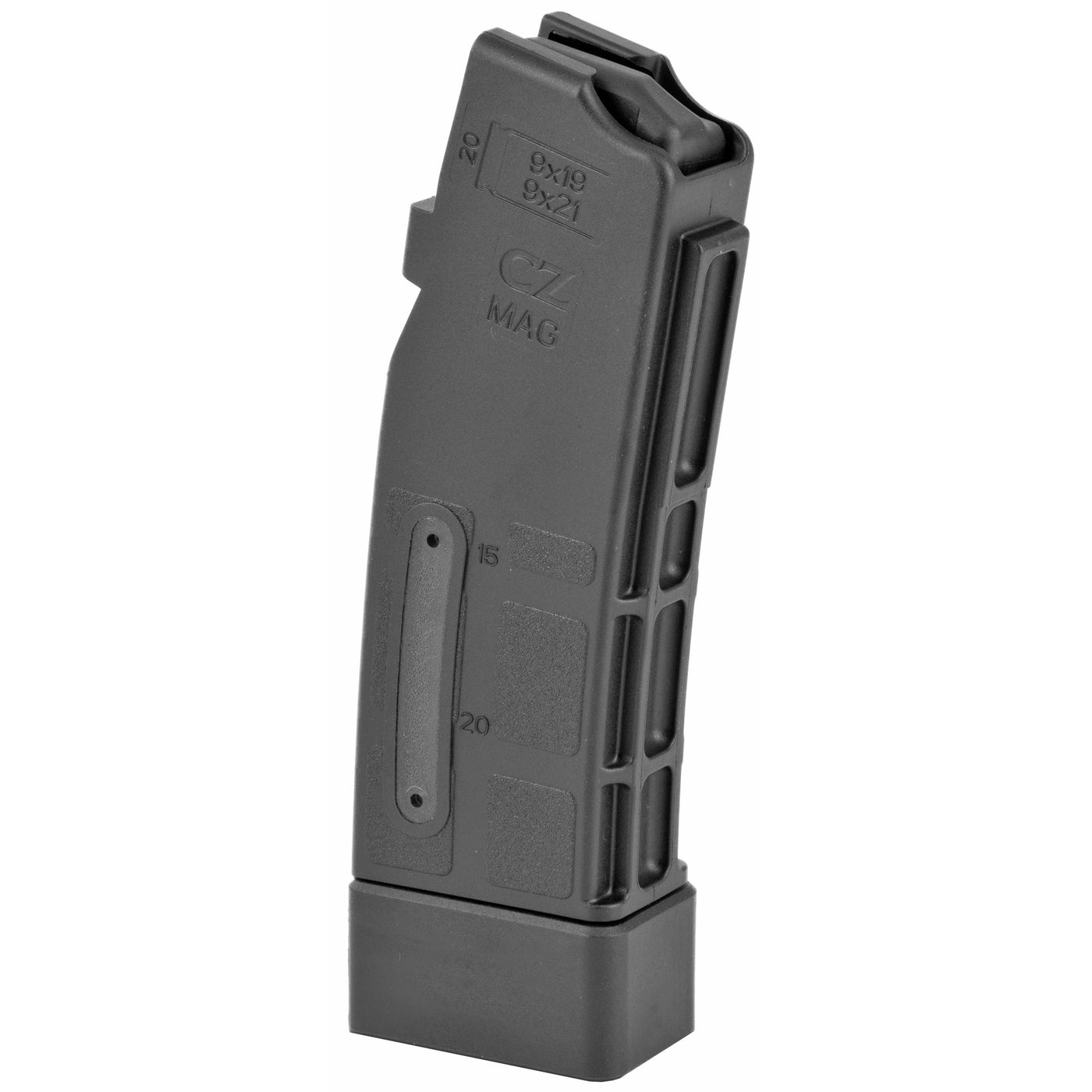 Cz Magazine Scorpion 9mm Luger - 20rd Black With Window !