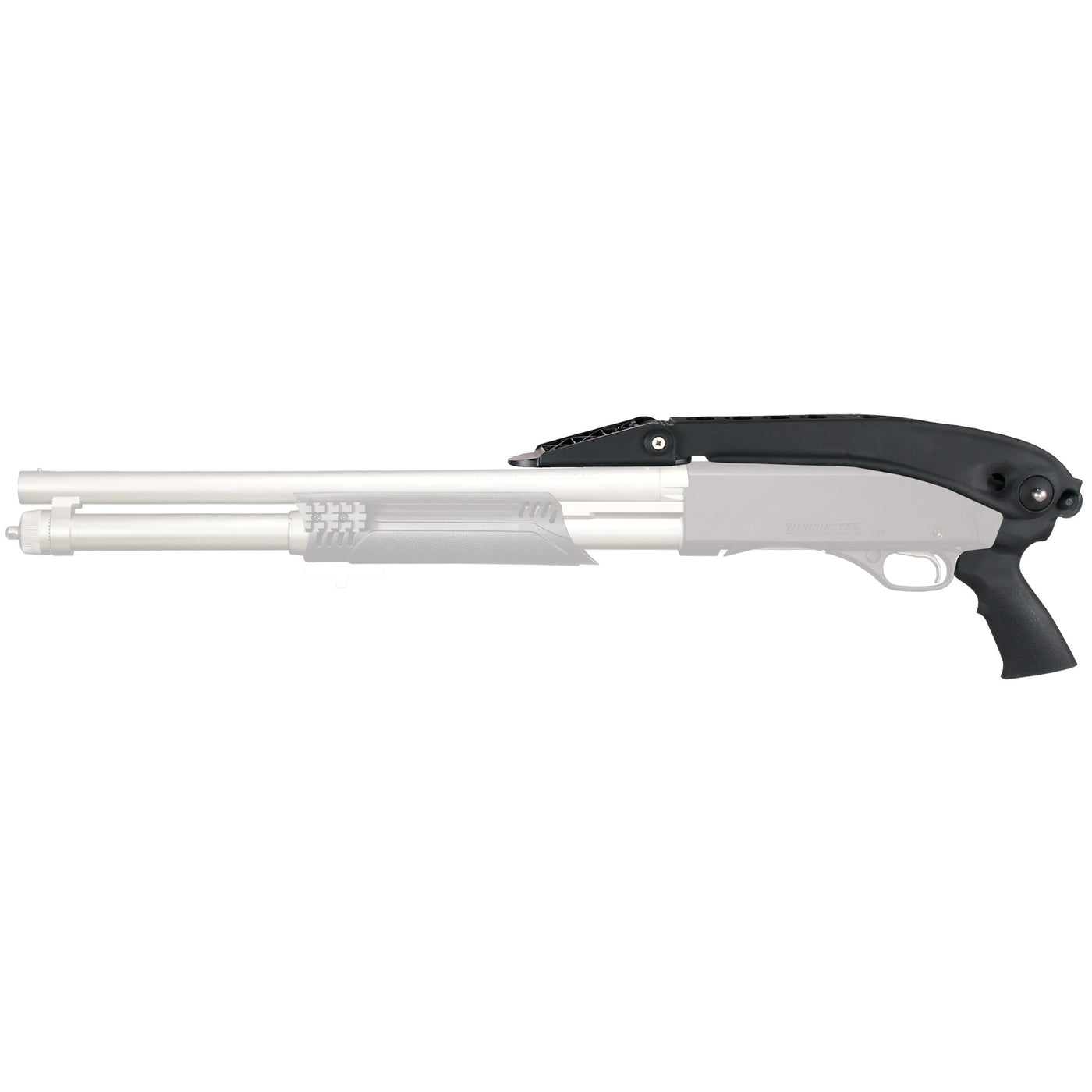 Adv. Tech. Stock Shotgun 12ga. - Pumps Top Folding Black Syn