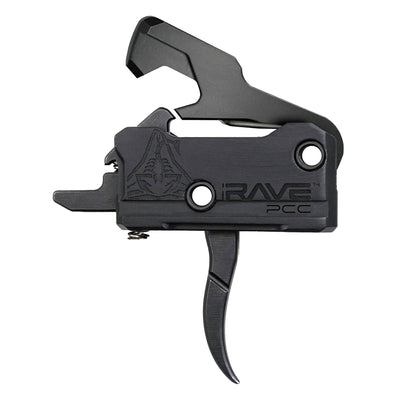 Rise Trigger Rave Pcc Curved - 3.5lb Ar-15 W/anti Walk Pins