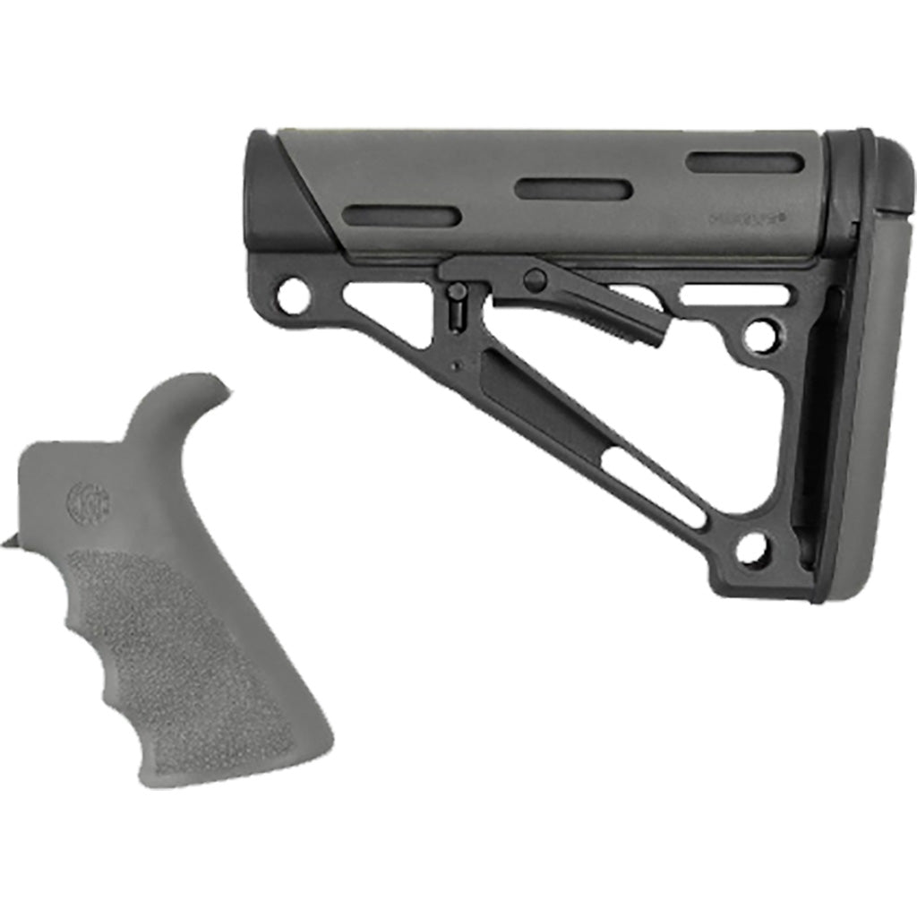 Hogue Overmolded Ar-15 Kit Grey W/ Grip And Buttstock