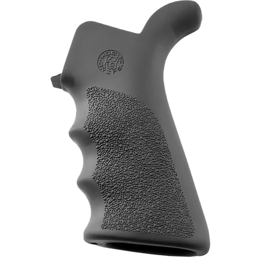 Hogue Ar-15 Rubber Beavertail Grip Gray W/ Finger Grooves